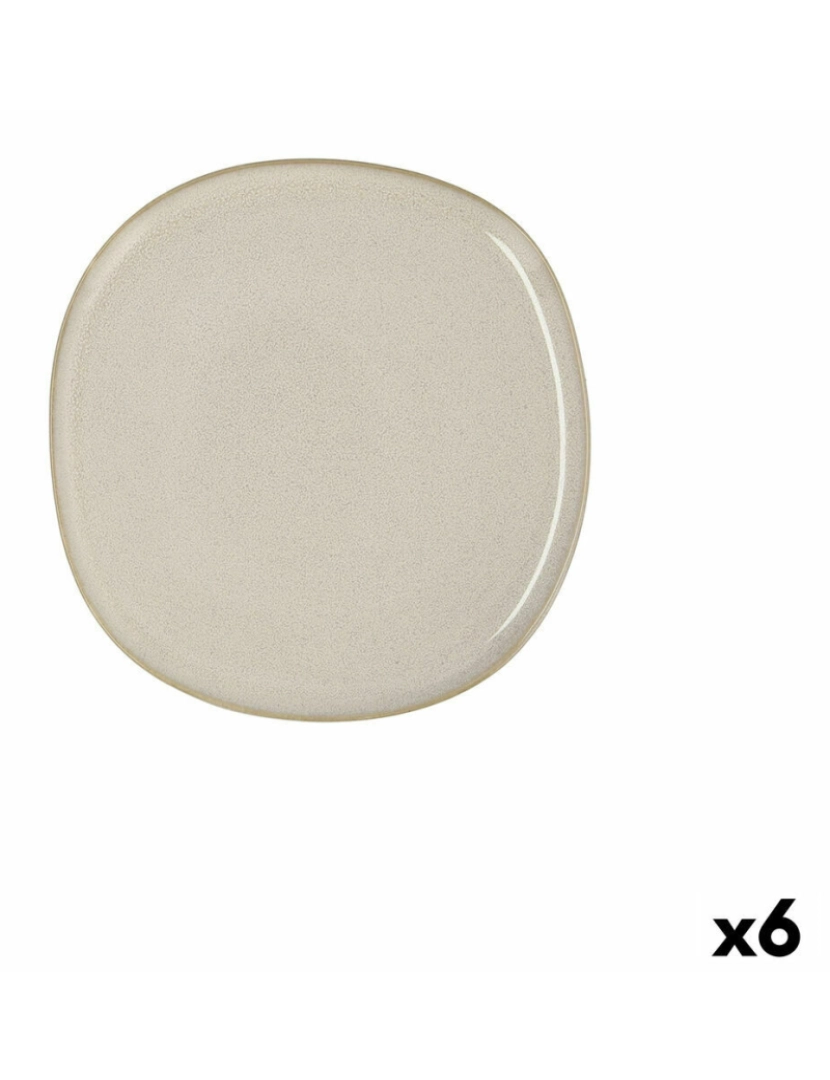 imagem de Prato de Jantar Bidasoa Ikonic Branco Cerâmica 20,2 x 19,7 cm (6 Unidades) (Pack 6x)2