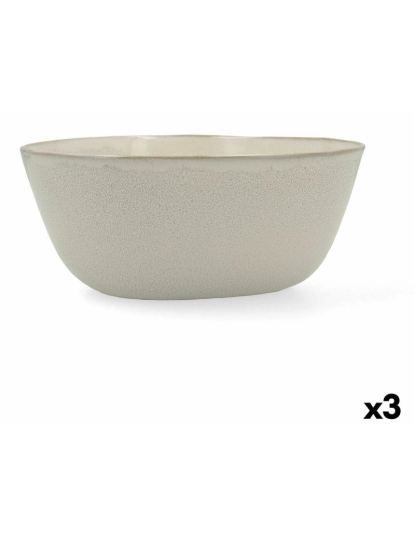 imagem de Saladeira Bidasoa Ikonic Cerâmica Branco (20 x 19,5 x 8,5 cm) (Pack 3x)2