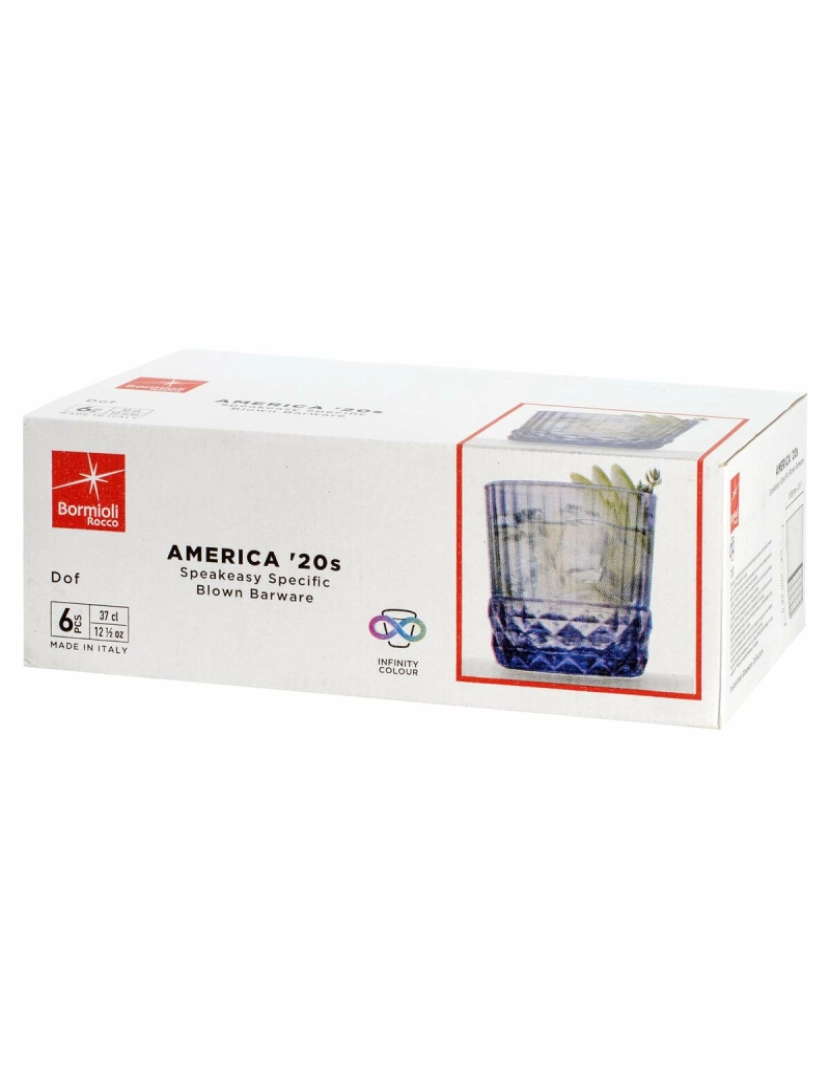 imagem de Conjunto de Copos Bormioli Rocco America'20s Azul 6 Unidades Vidro (370 ml)2