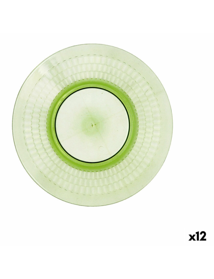 imagem de Prato de Sobremesa Quid Viba 20 cm Verde Plástico (12 Unidades) (Pack 12x)2