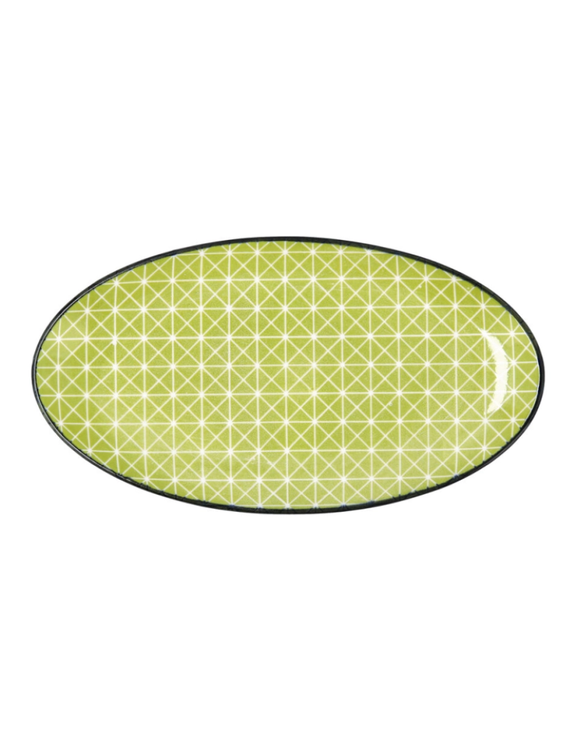 imagem de bandeja de aperitivos Quid Pippa Oval Cerâmica Multicolor (21 cm) (8 Unidades)2