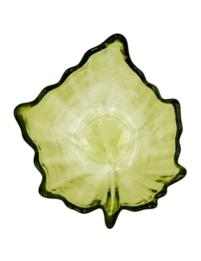 imagem de bandeja de aperitivos Quid Folha Verde Vidro (10,5 x 10,5 x 4 cm) (Pack 6x)2