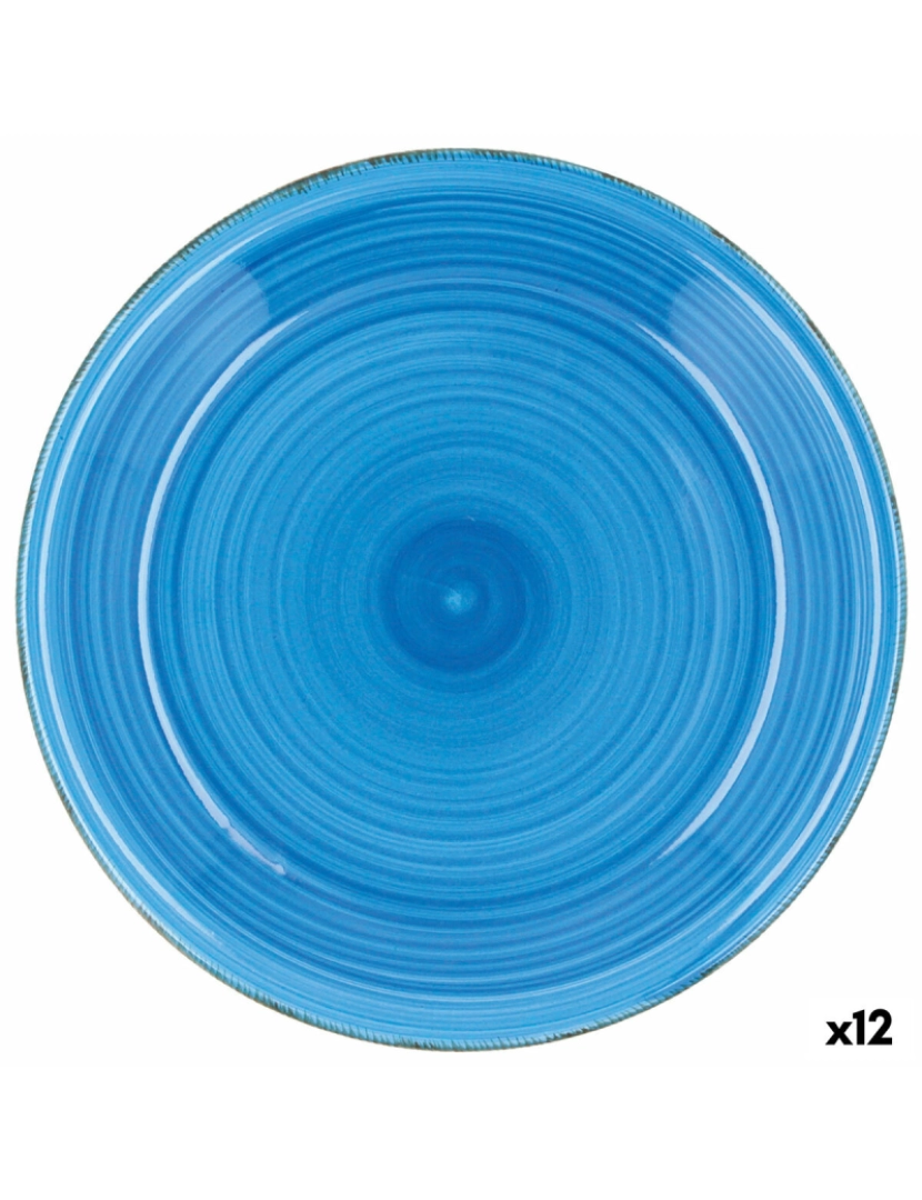 Quid - Prato de Jantar Quid Vita Azul Azul Cerâmica Ø 27 cm (12 Unidades)