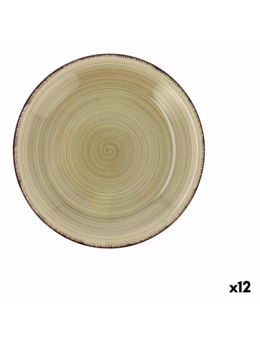 imagem de Prato de Sobremesa Quid Natura Vita Cerâmica Verde (19 cm) (12 Unidades)1