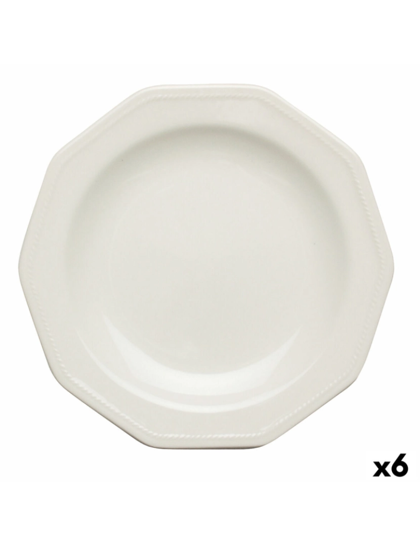 imagem de Prato de Sobremesa Churchill Artic Cerâmica Branco servies (Ø 20,5 cm) (6 Unidades)1