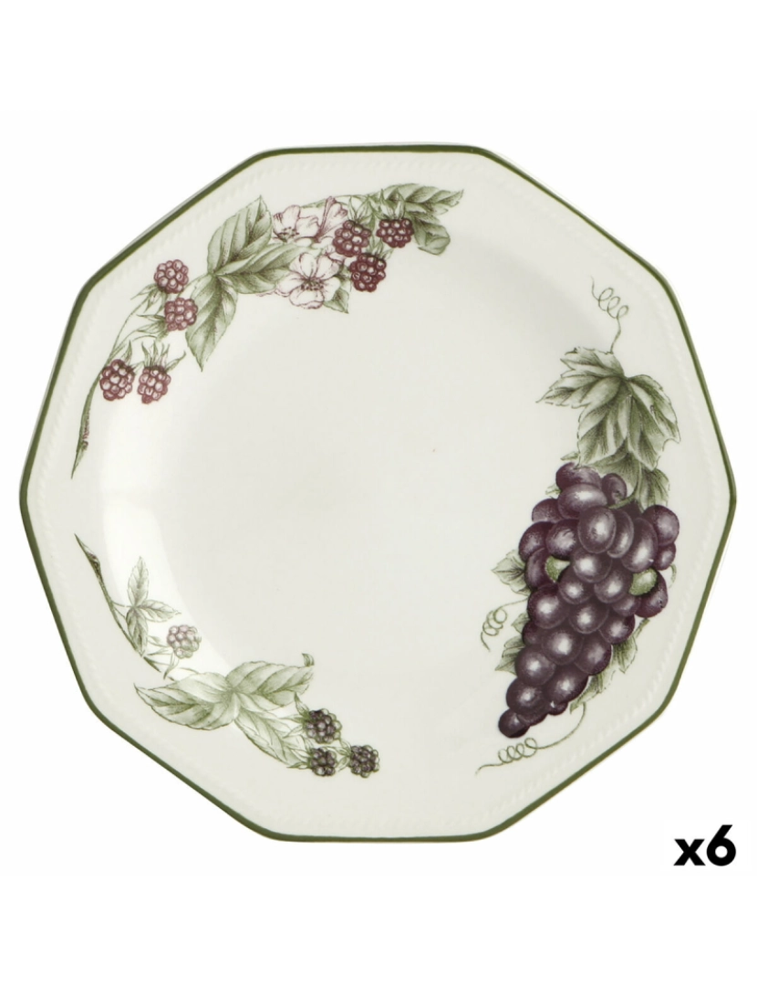 imagem de Prato de Sobremesa Churchill Victorian Cerâmica servies (Ø 20,5 cm) (6 Unidades)1
