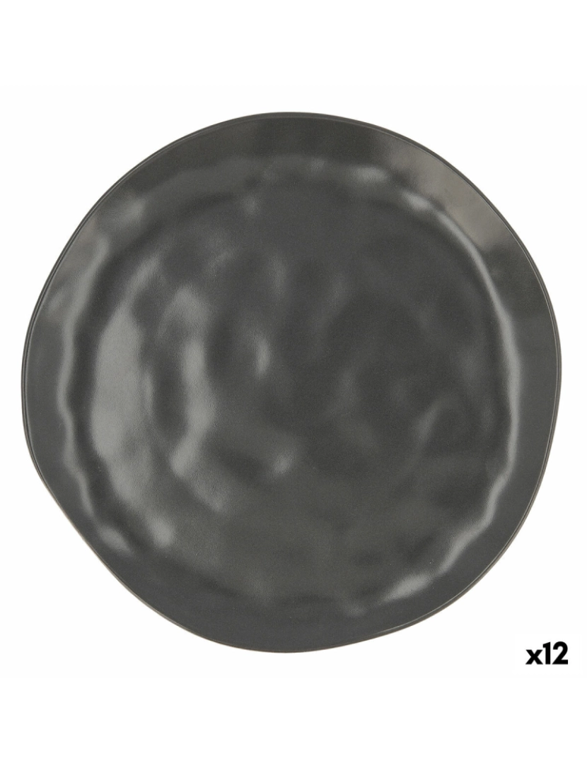 imagem de Prato de Jantar Bidasoa Cosmos Preto Cerâmica Ø 26 cm (12 Unidades)1