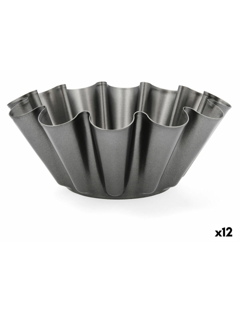 Quid - Molde para Pudim Quid Sweet Grey Preto 23 x 9 cm (12 Unidades)