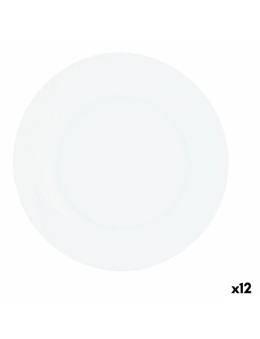 imagem de Prato de Sobremesa Quid Basic Branco Cerâmica 19 cm (12 Unidades)1