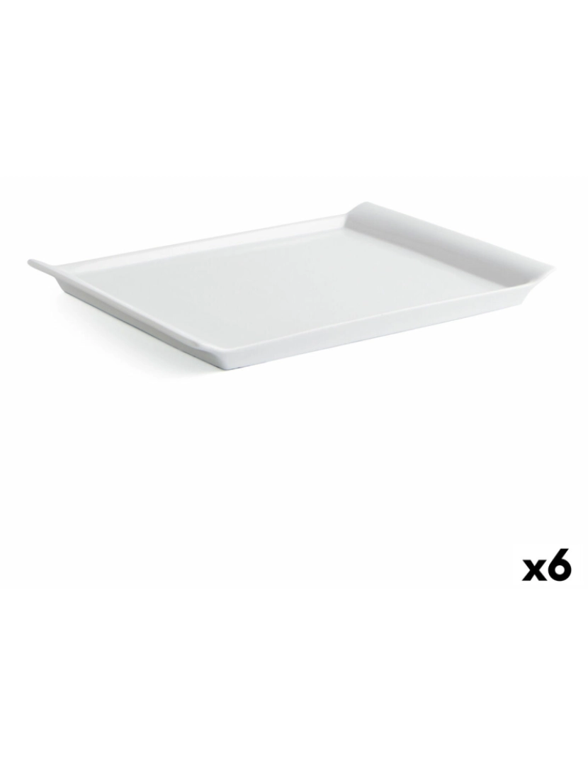 imagem de Recipiente de Cozinha Quid Gastro Fresh Cerâmica Branco (31 x 23 cm) (6 Unidades)1