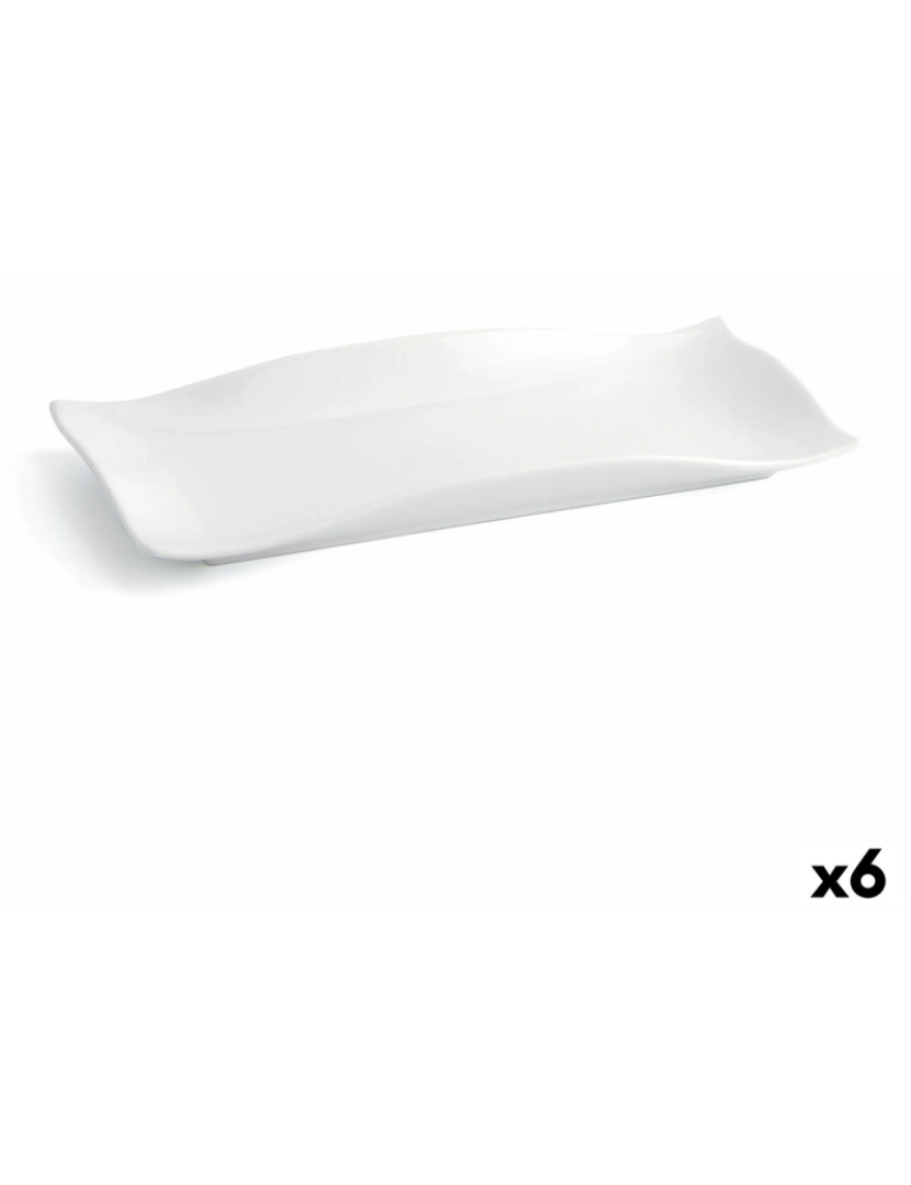 Quid - Prato de Jantar Quid Gastro Fun Branco Cerâmica 29,5 x 11 x 3 cm (6 Unidades)