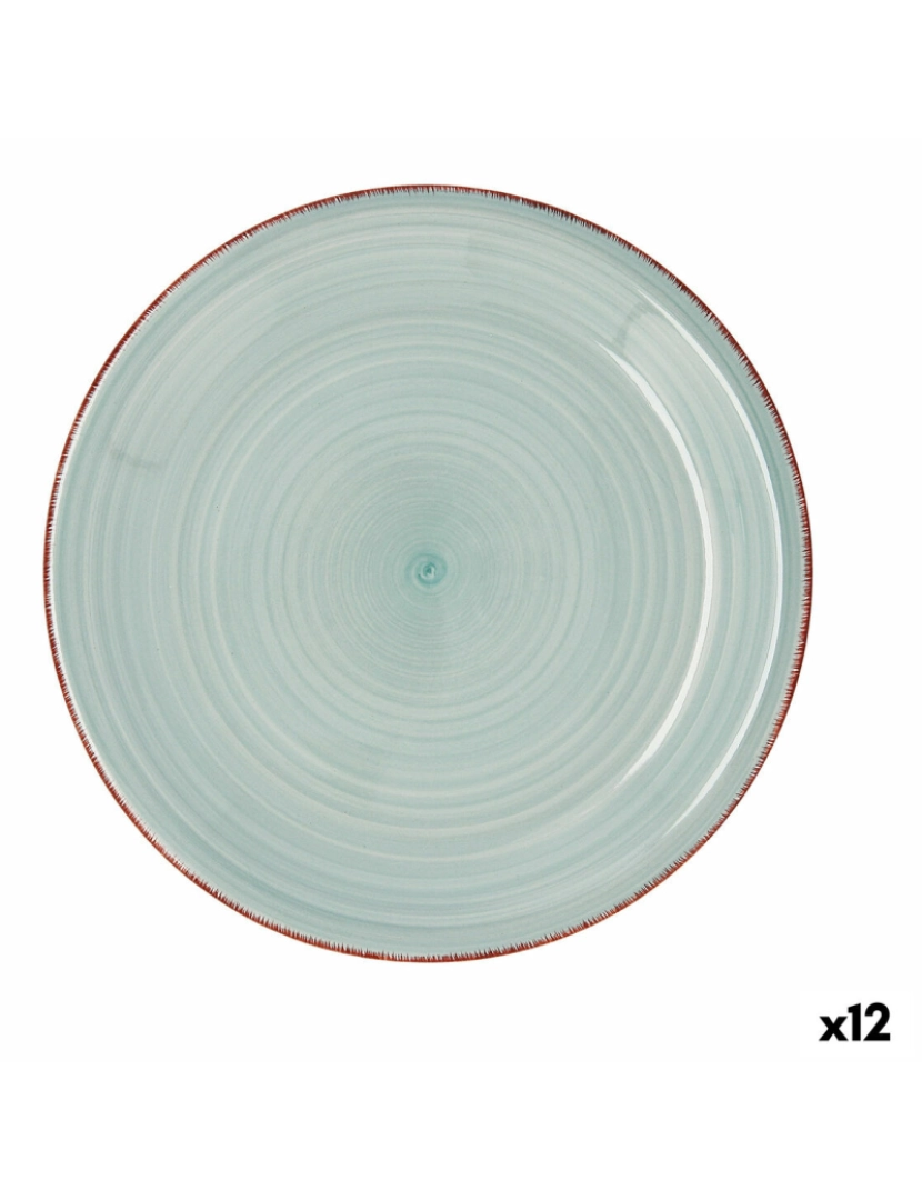 Quid - Prato de Jantar Quid Vita Aqua Turquesa Cerâmica Ø 27 cm (12 Unidades)