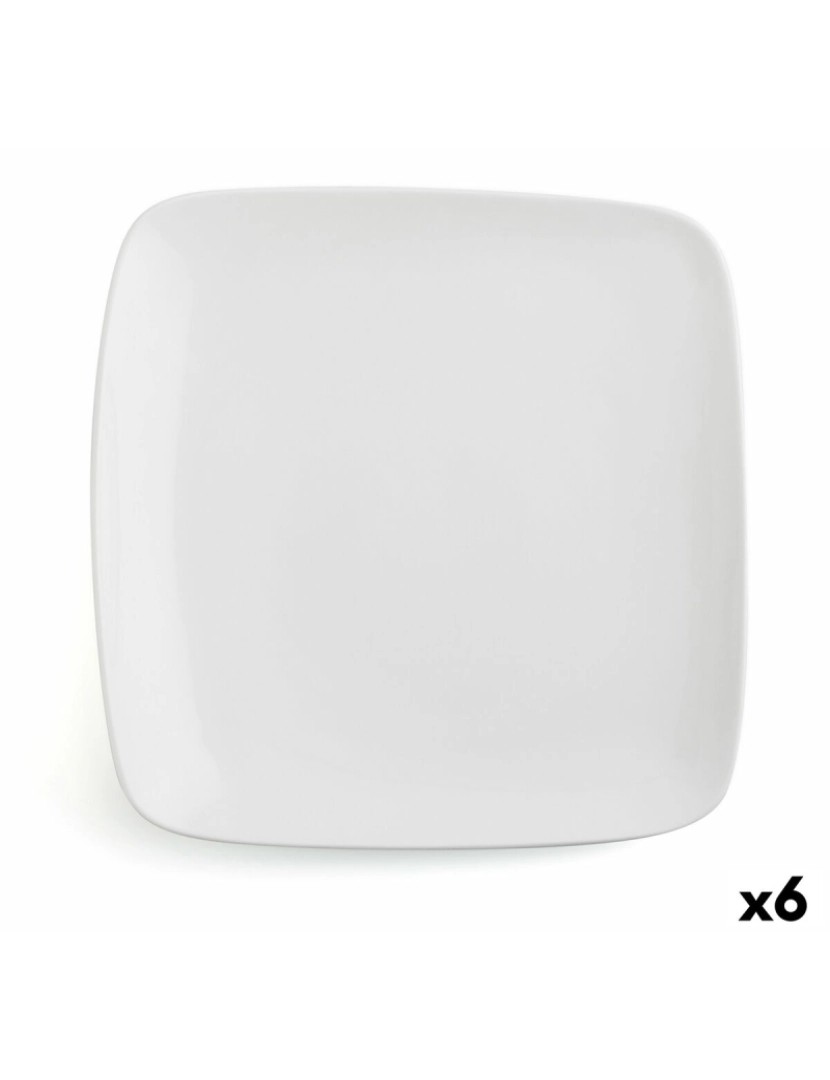 imagem de Prato de Jantar Ariane Vital Square Quadrado Branco Cerâmica 30 x 22 cm (6 Unidades)1