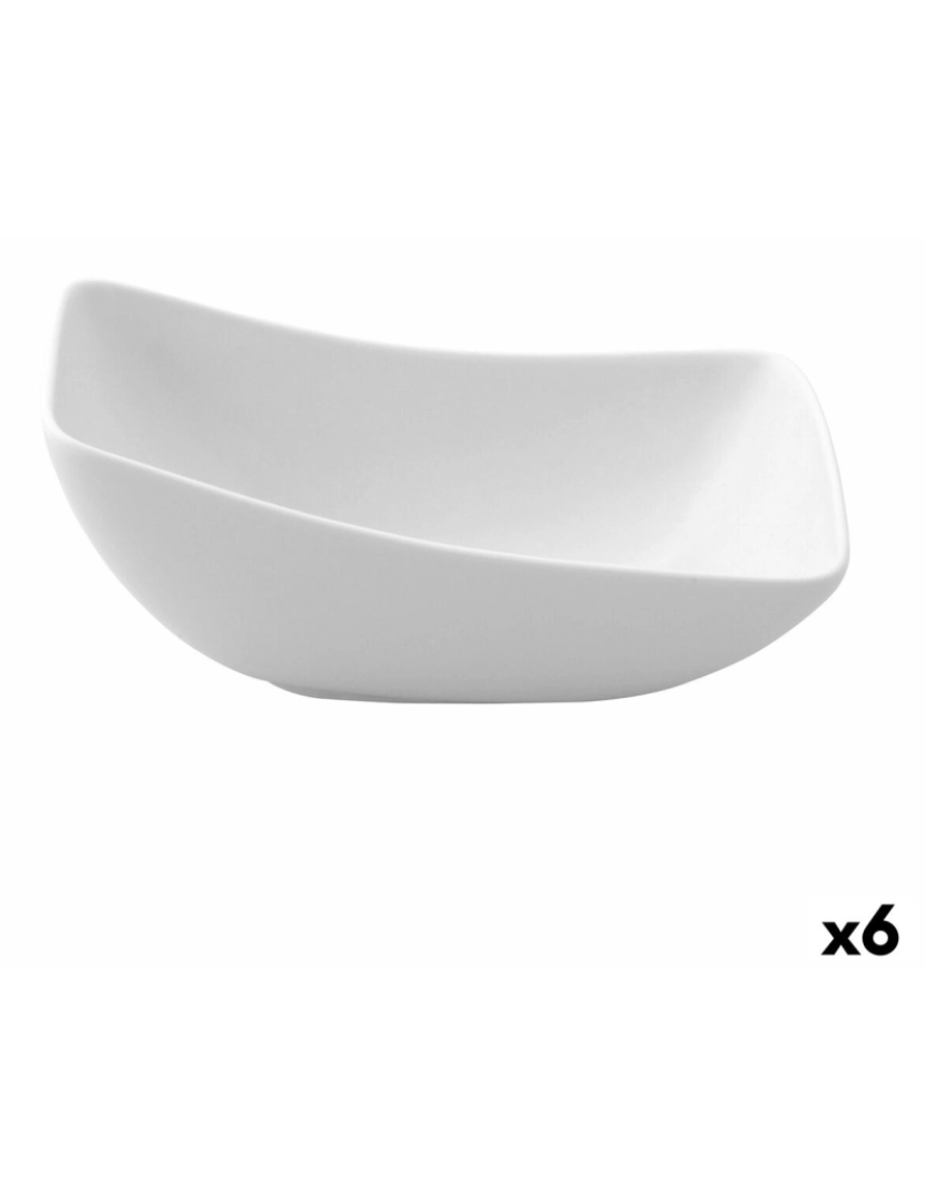 Ariane - Tigela Ariane Vital Quadrado Cerâmica Branco (Ø 14 cm) (6 Unidades)