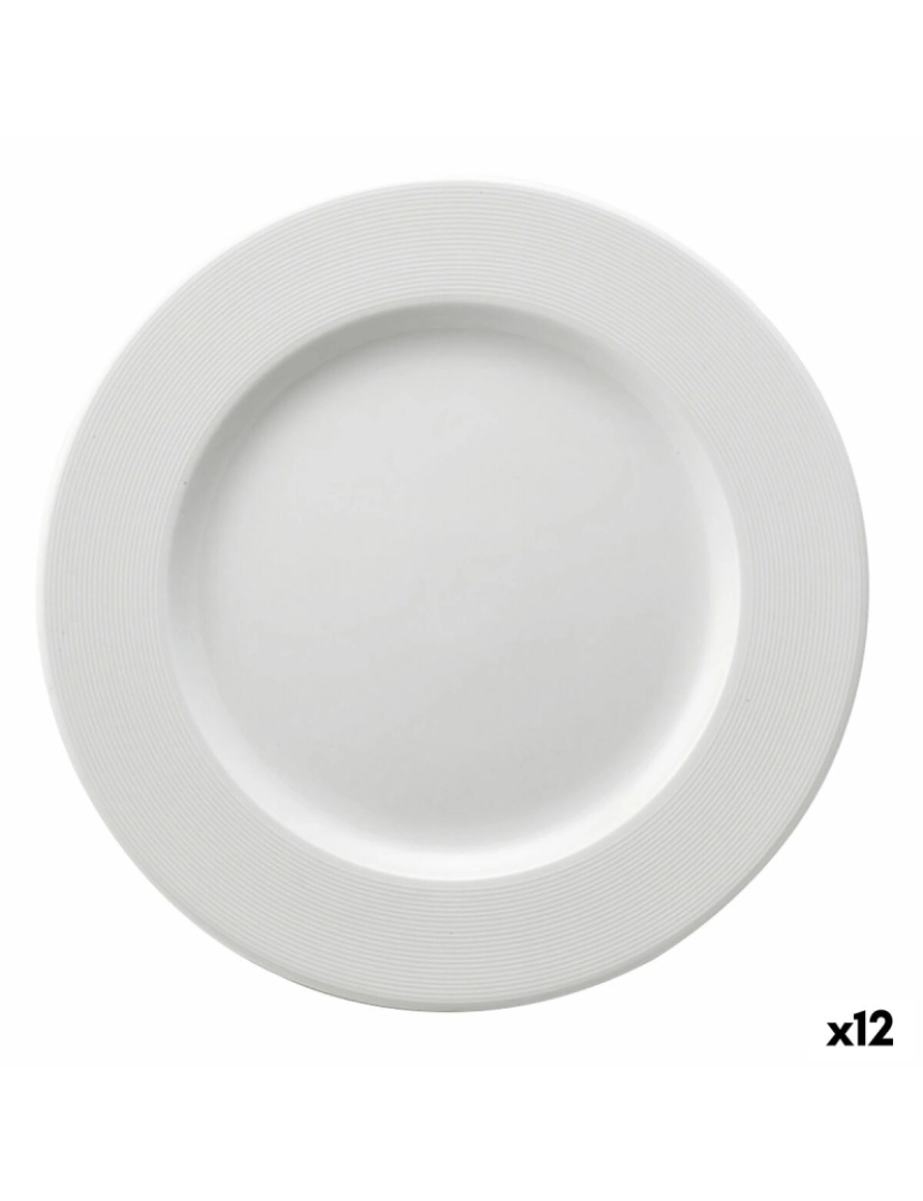 Ariane - Prato de Jantar Ariane Orba Branco Cerâmica Ø 27 cm (12 Unidades)