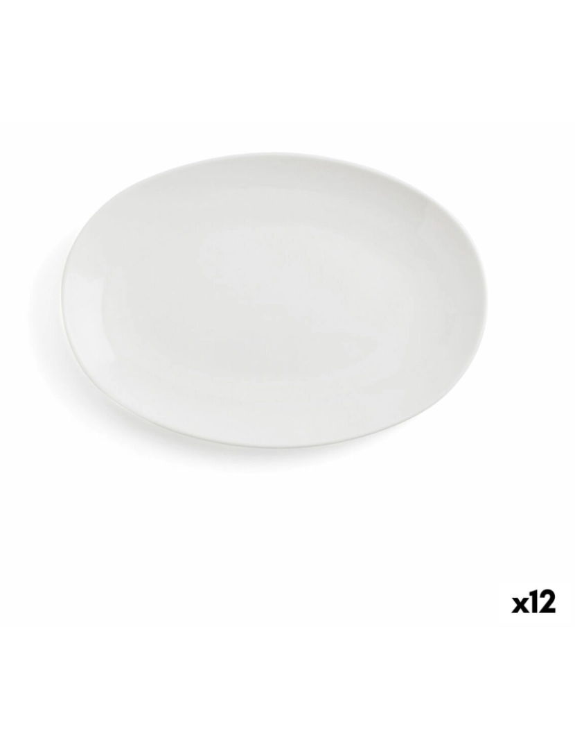 imagem de Recipiente de Cozinha Ariane Vital Coupe Oval Cerâmica Branco (Ø 26 cm) (12 Unidades)1