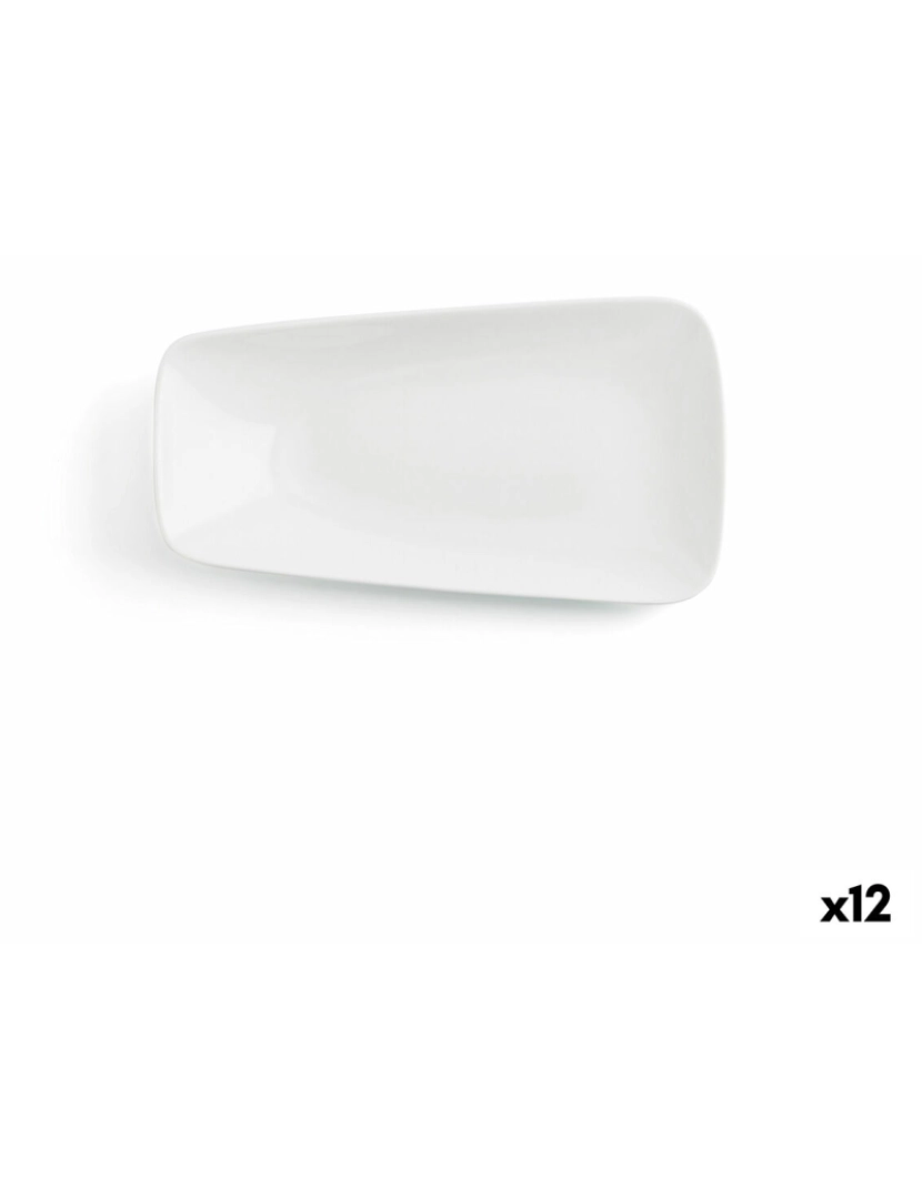 Ariane - Prato de Jantar Ariane Vital Rectangular Retangular Branco Cerâmica 24 x 13 cm (12 Unidades)