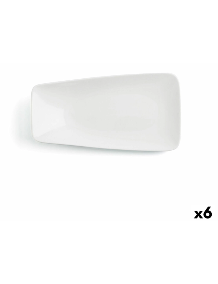 Ariane - Prato de Jantar Ariane Vital Rectangular Retangular Branco Cerâmica 38 x 20,4 cm (6 Unidades)