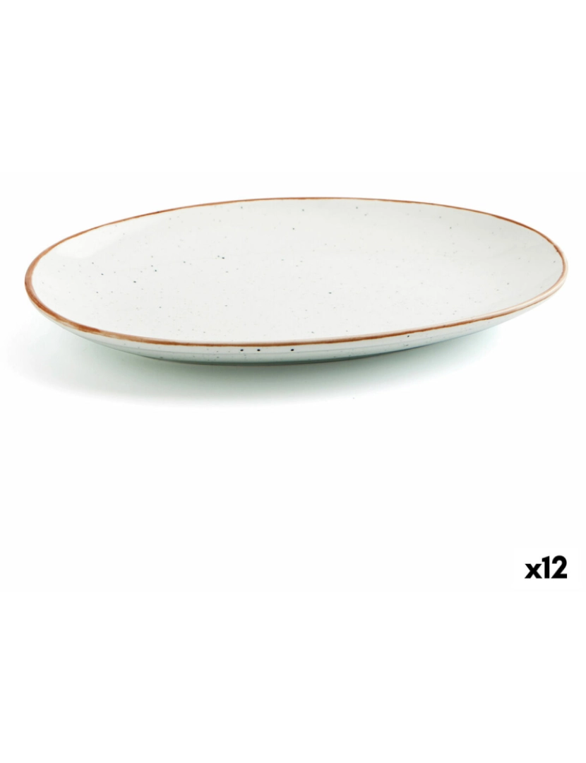 Ariane - Recipiente de Cozinha Ariane Terra Oval Cerâmica Bege (Ø 26 cm) (12 Unidades)