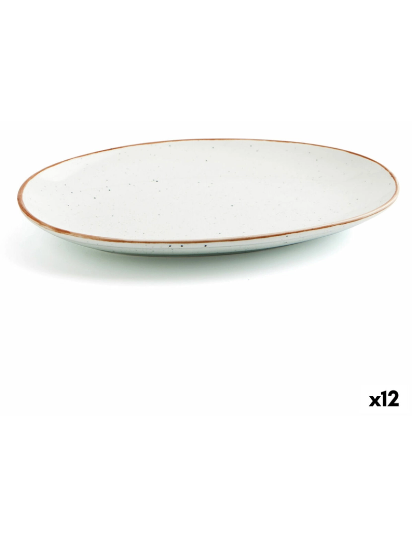 imagem de Recipiente de Cozinha Ariane Terra Oval Cerâmica Bege (Ø 26 cm) (12 Unidades)1