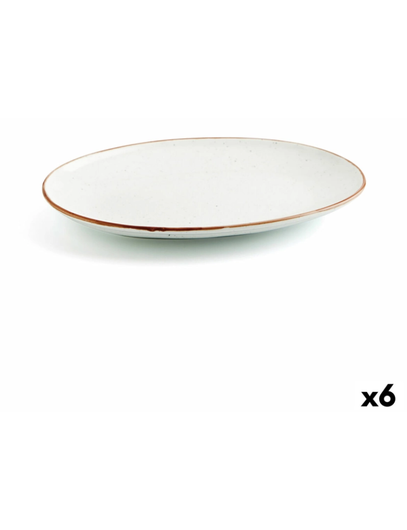 Ariane - Recipiente de Cozinha Ariane Terra Oval Cerâmica Bege (Ø 32 cm) (6 Unidades)