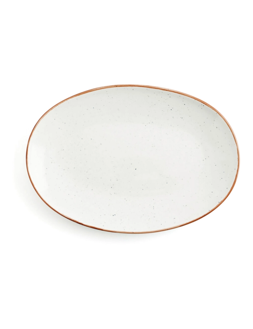 imagem de Recipiente de Cozinha Ariane Terra Oval Cerâmica Bege (Ø 32 cm) (6 Unidades)3