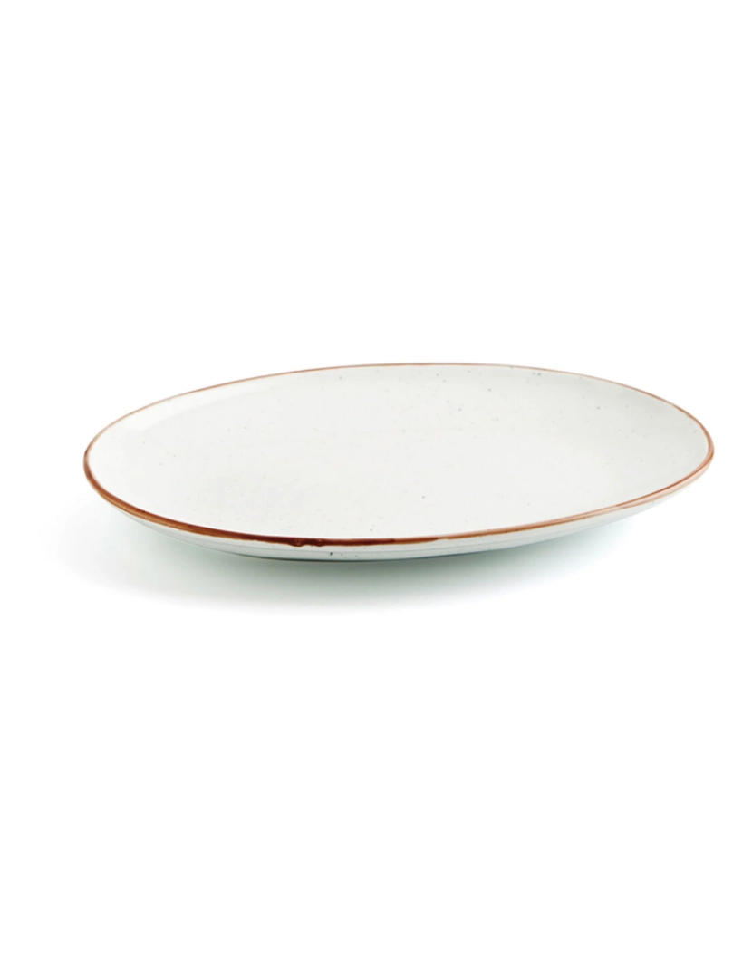 imagem de Recipiente de Cozinha Ariane Terra Oval Cerâmica Bege (Ø 32 cm) (6 Unidades)4