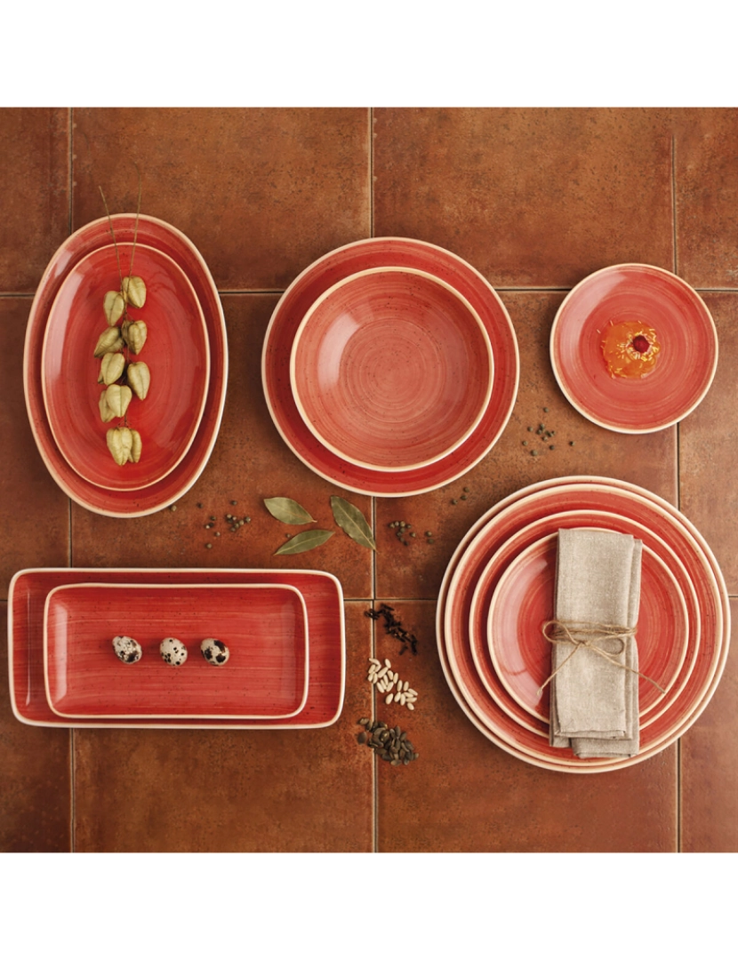 imagem de Prato de Jantar Ariane Terra Vermelho Cerâmica (6 Unidades)2