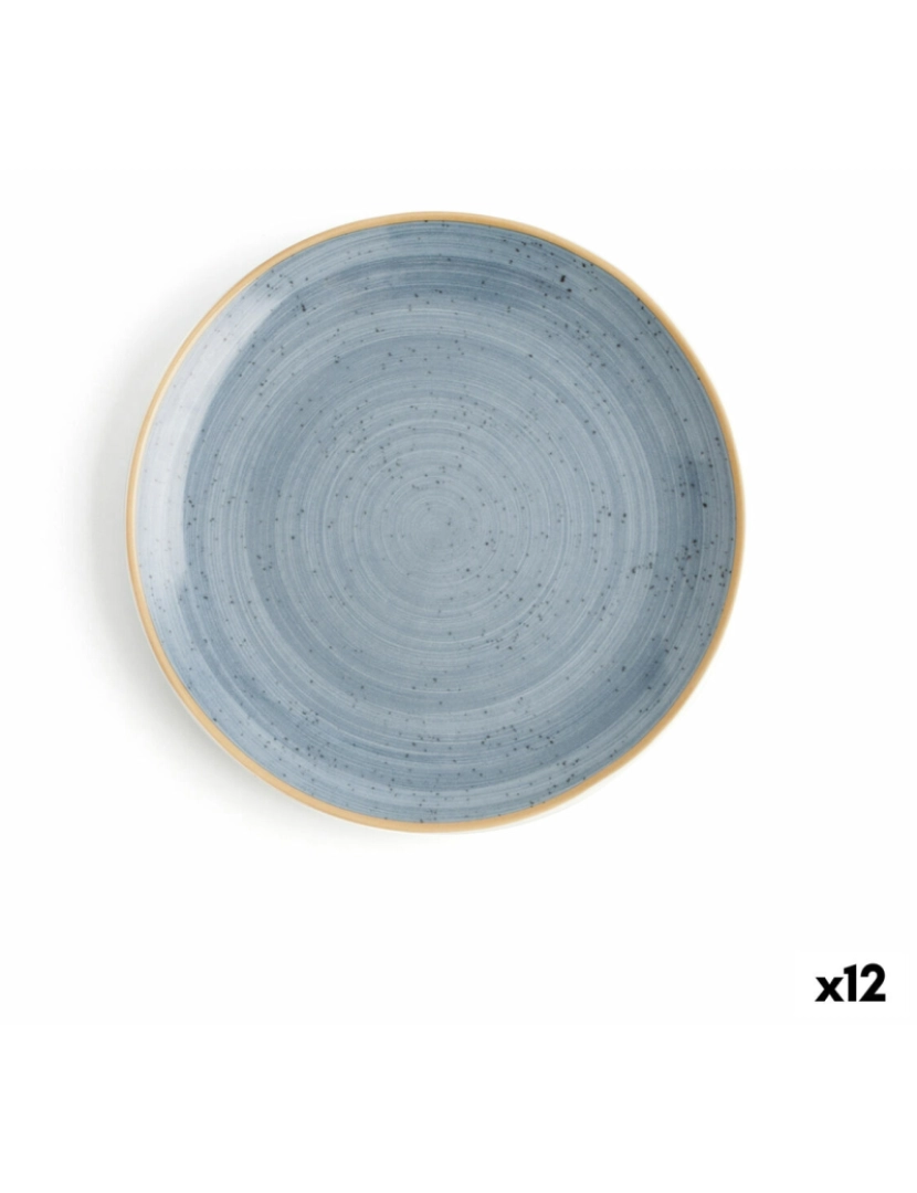 Ariane - Prato de Jantar Ariane Terra Azul Cerâmica Ø 21 cm (12 Unidades)
