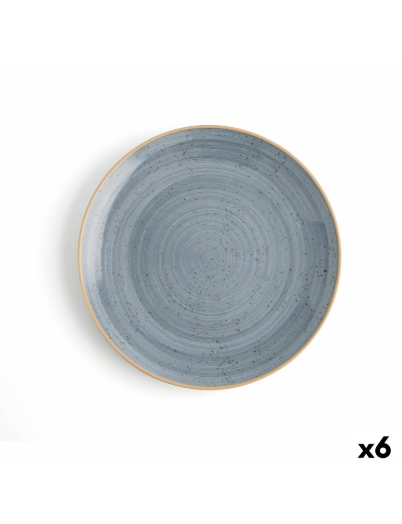 imagem de Prato de Jantar Ariane Terra Azul Cerâmica (6 Unidades)1
