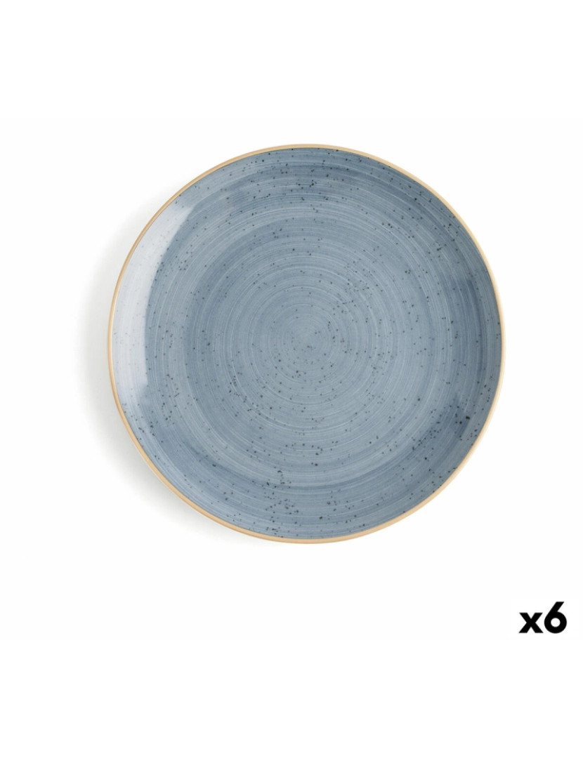 imagem de Prato de Jantar Ariane Terra Azul Cerâmica Ø 27 cm (6 Unidades)1