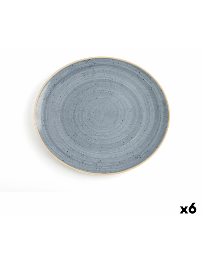 Ariane - Prato de Jantar Ariane Terra Azul Cerâmica 30 x 27 cm (6 Unidades)