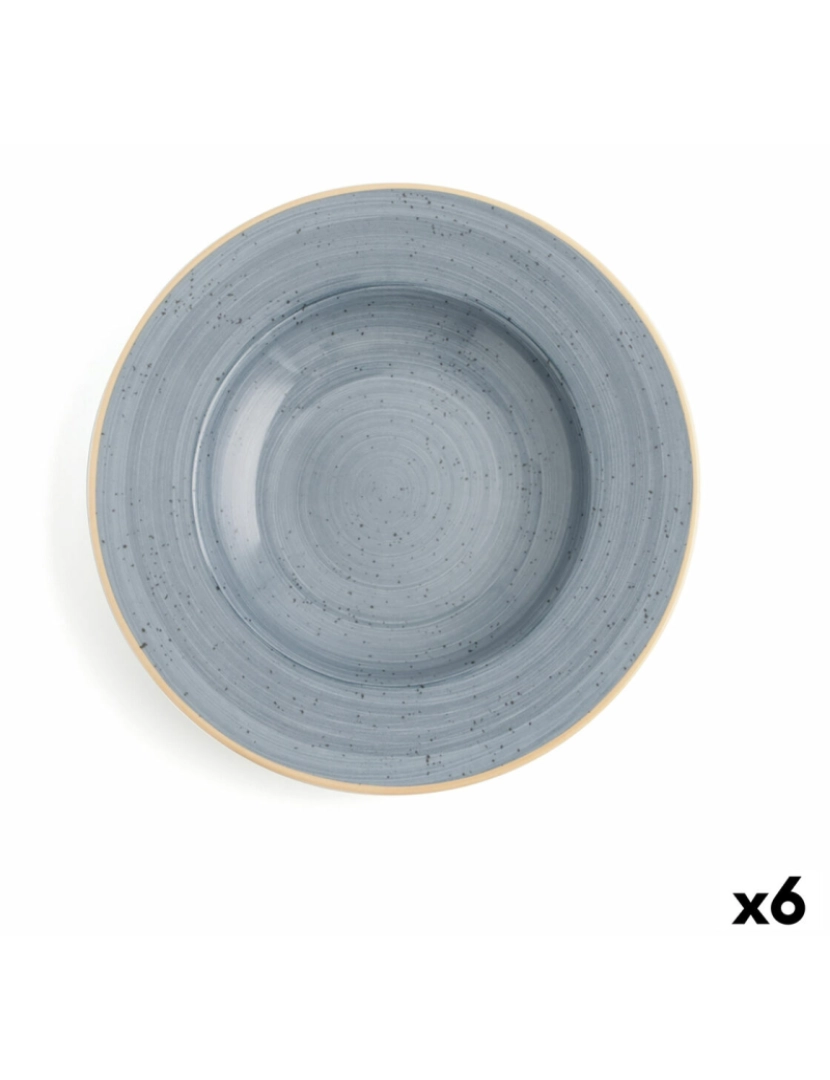 imagem de Prato Fundo Ariane Terra Cerâmica Azul (Ø 26 cm) (6 Unidades)1