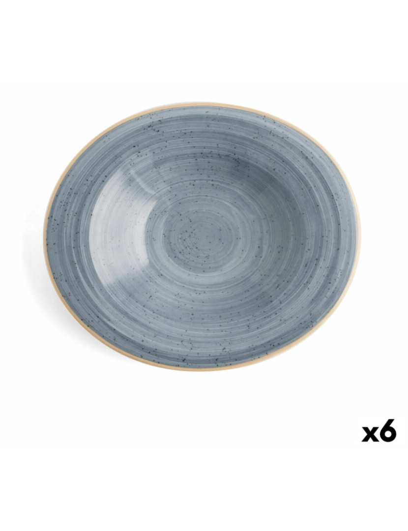 imagem de Prato Fundo Ariane Terra Cerâmica Azul (Ø 29 cm) (6 Unidades)1