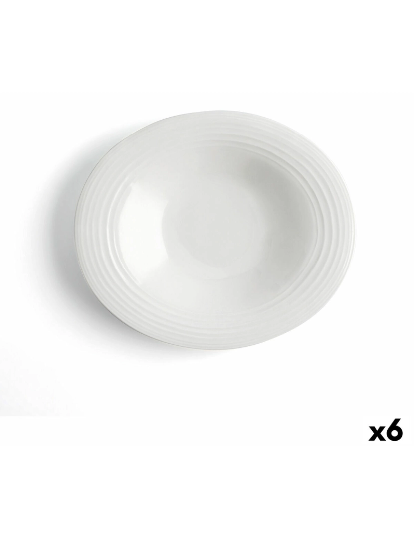 imagem de Prato Fundo Ariane A'bordo Cerâmica Branco (Ø 29 cm) (6 Unidades)1