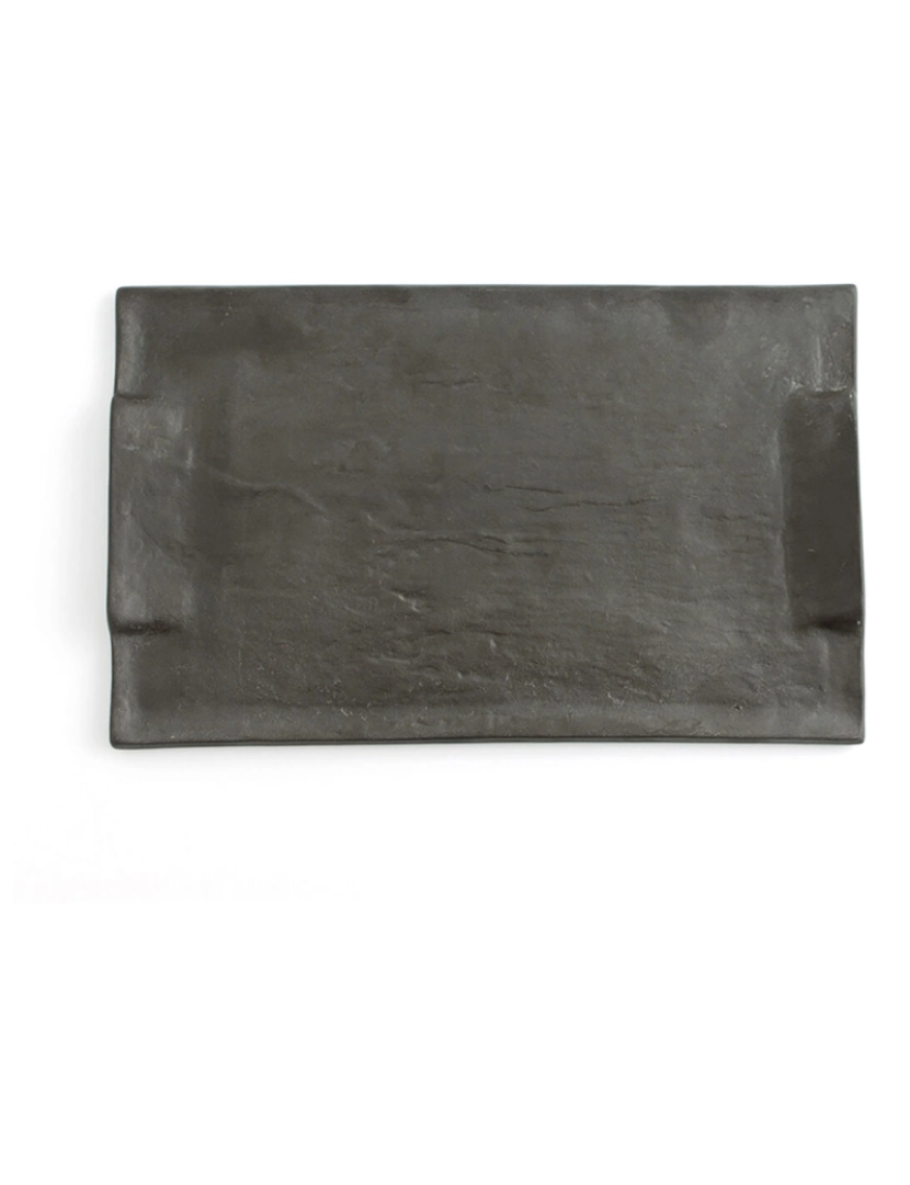 imagem de bandeja de aperitivos Quid Mineral Cerâmica Preto 30 x 18 cm (6 Unidades)3