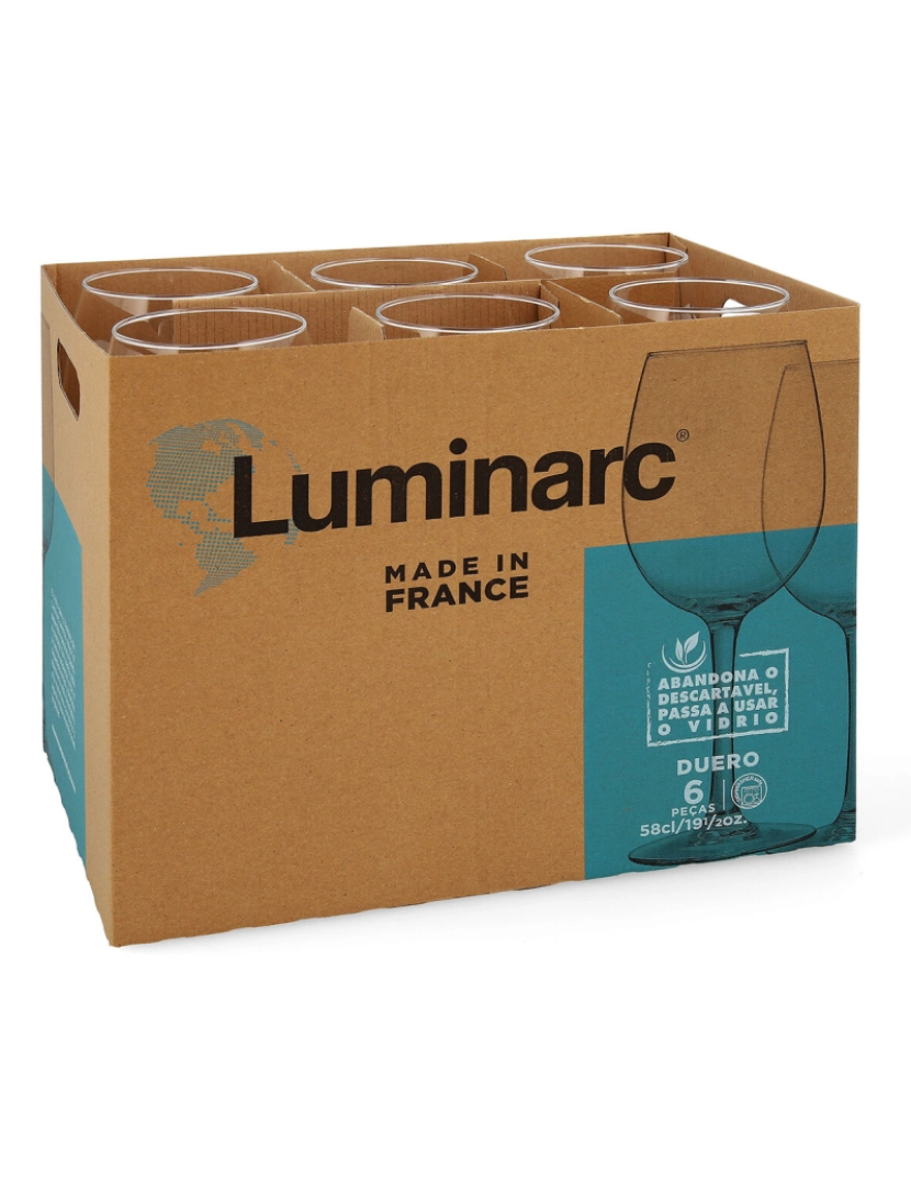 imagem de Copo para vinho Luminarc Duero Transparente Vidro (580 ml) (6 Unidades)4