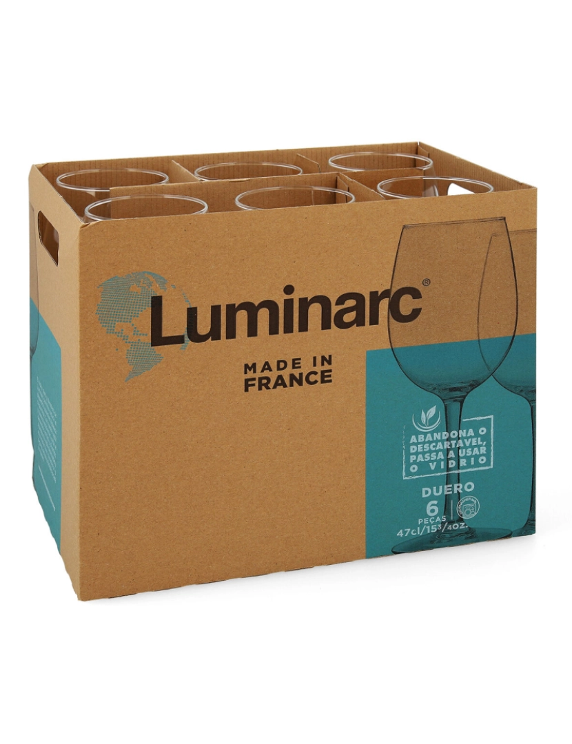 imagem de Copo para vinho Luminarc Duero Transparente Vidro 470 ml (6 Unidades)3