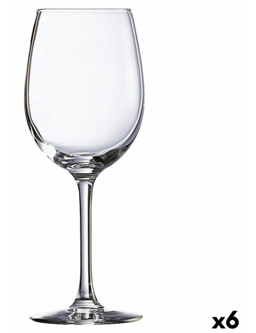 Bigbuy Home - Copo para vinho Ebro Transparente Vidro (470 ml) (6 Unidades)