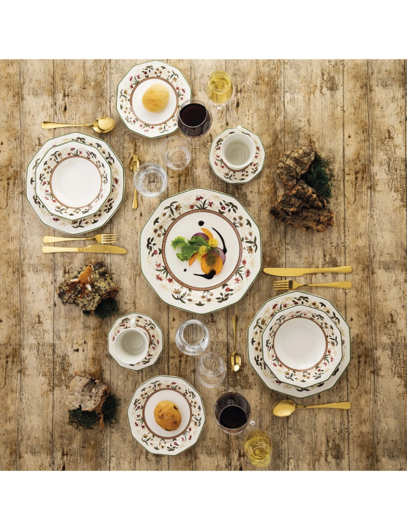 imagem de Prato para Sobremesas Queen´s By Churchill Assam Floral Cerâmica servies Ø 20,5 cm (6 Unidades)2