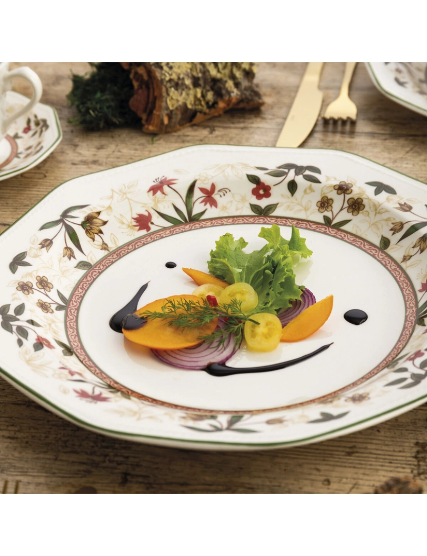 imagem de Prato para Sobremesas Queen´s By Churchill Assam Floral Cerâmica servies Ø 20,5 cm (6 Unidades)3