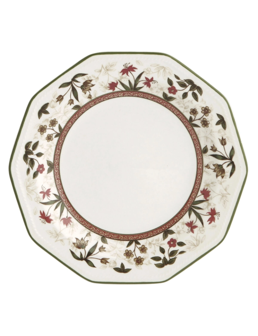 imagem de Prato para Sobremesas Queen´s By Churchill Assam Floral Cerâmica servies Ø 20,5 cm (6 Unidades)4