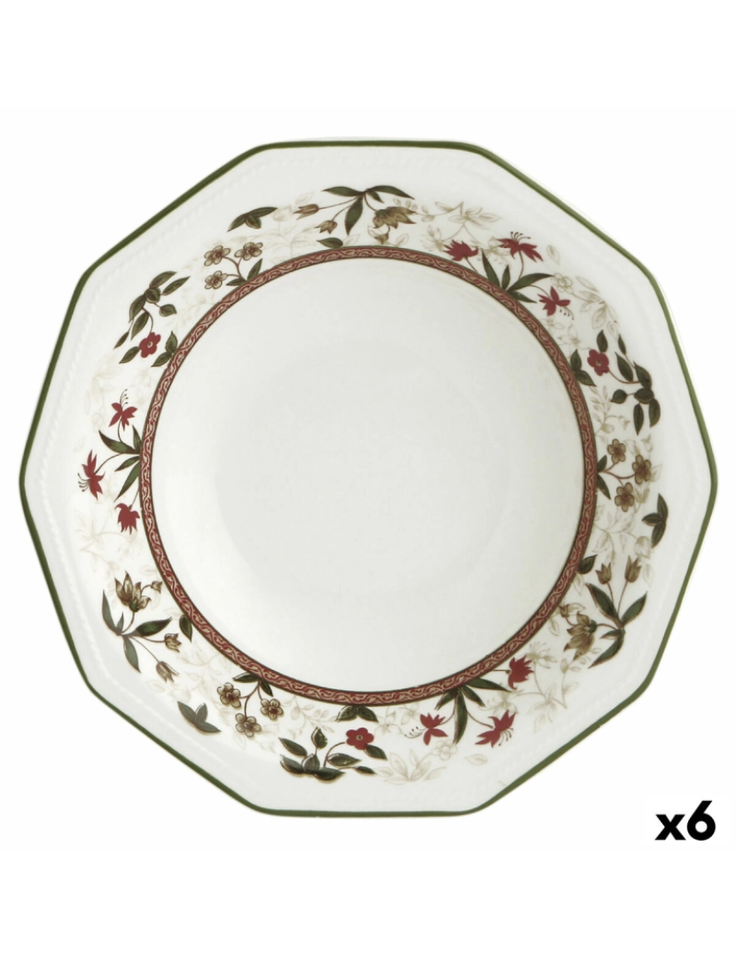 Queen´s - Prato Fundo Queen´s By Churchill Assam Floral Cerâmica servies Ø 20,5 cm (6 Unidades)