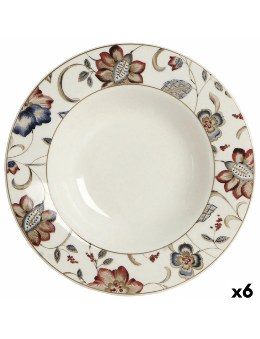 Queen´s - Prato Fundo Queen´s By Churchill Jacobean Floral Cerâmica servies 22,8 cm (6 Unidades)