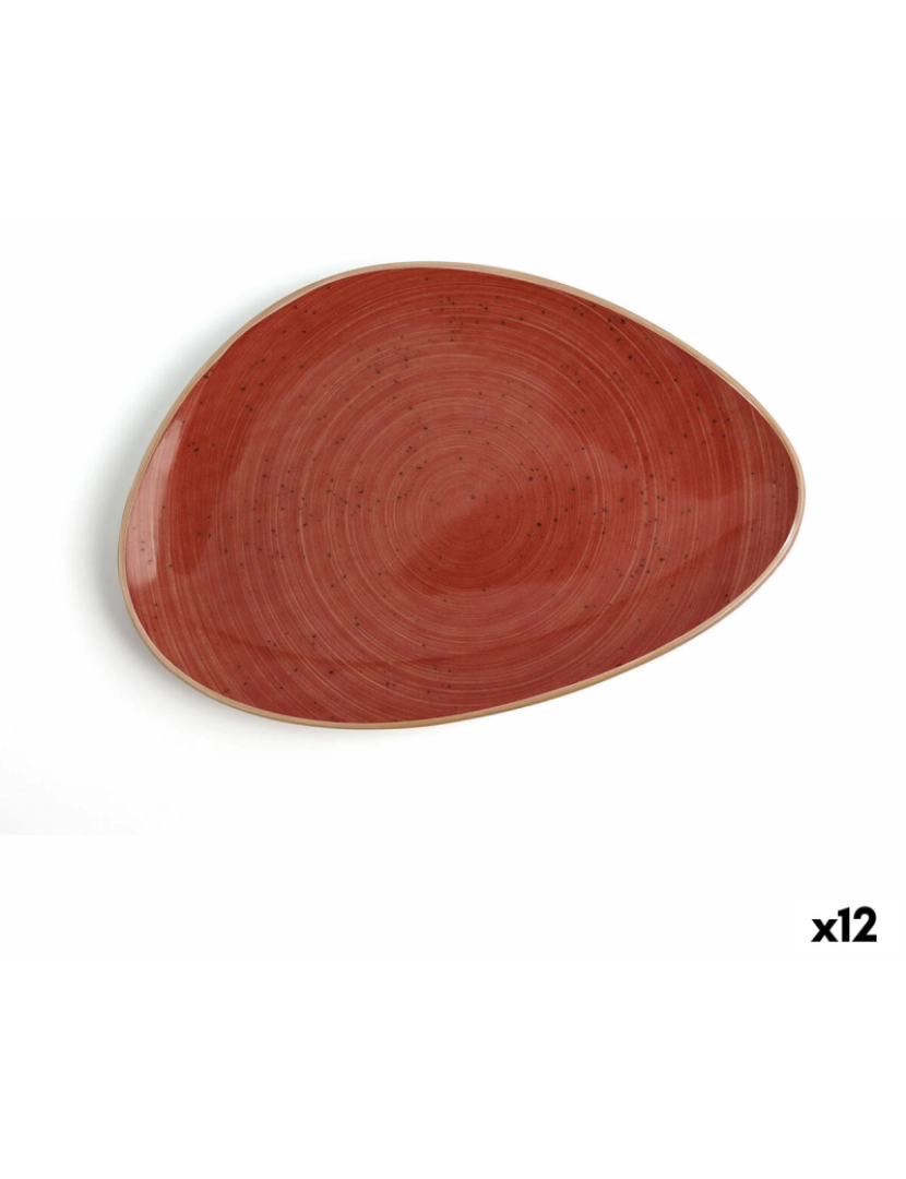 imagem de Prato de Jantar Ariane Terra Triangular Vermelho Cerâmica Ø 21 cm (12 Unidades)1