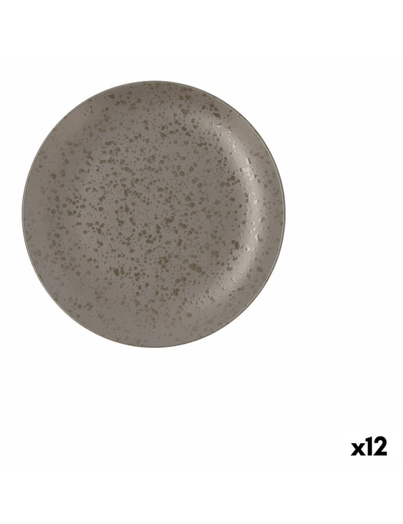 imagem de Prato de Jantar Ariane Oxide Cinzento Cerâmica Ø 21 cm (12 Unidades)1