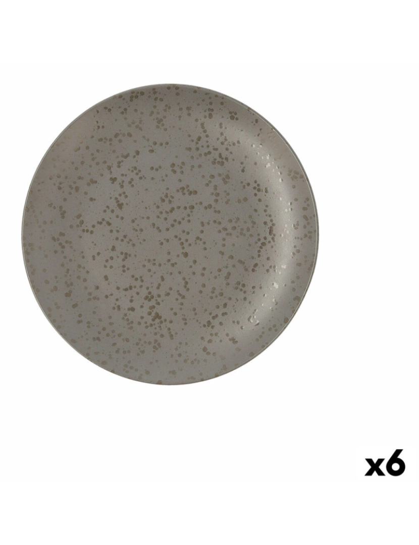 Ariane - Prato de Jantar Ariane Oxide Cinzento Cerâmica Ø 24 cm (6 Unidades)