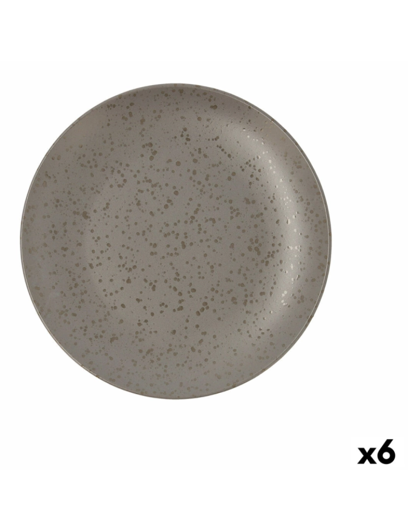 imagem de Prato de Jantar Ariane Oxide Cinzento Cerâmica Ø 27 cm (6 Unidades)1