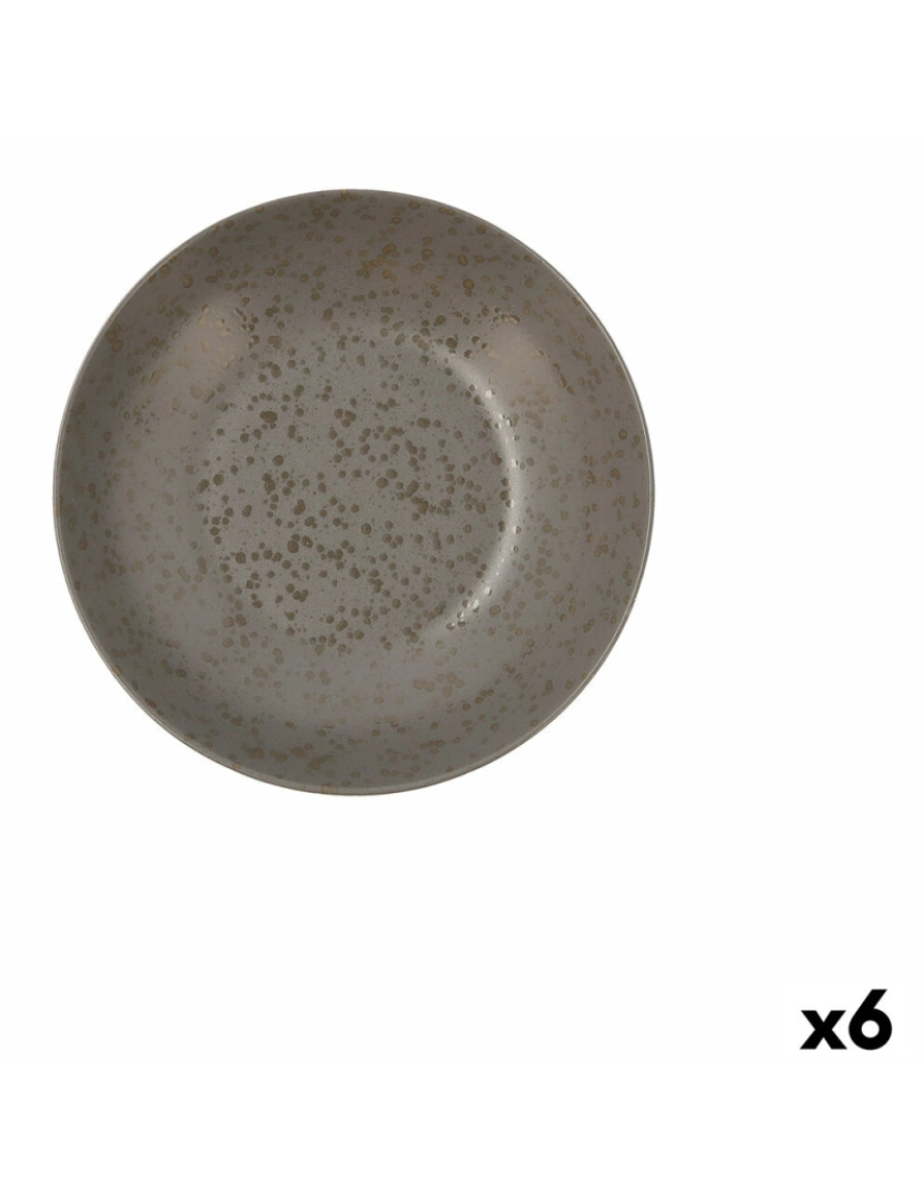 Ariane - Prato Fundo Ariane Oxide Cerâmica Cinzento (Ø 21 cm) (6 Unidades)