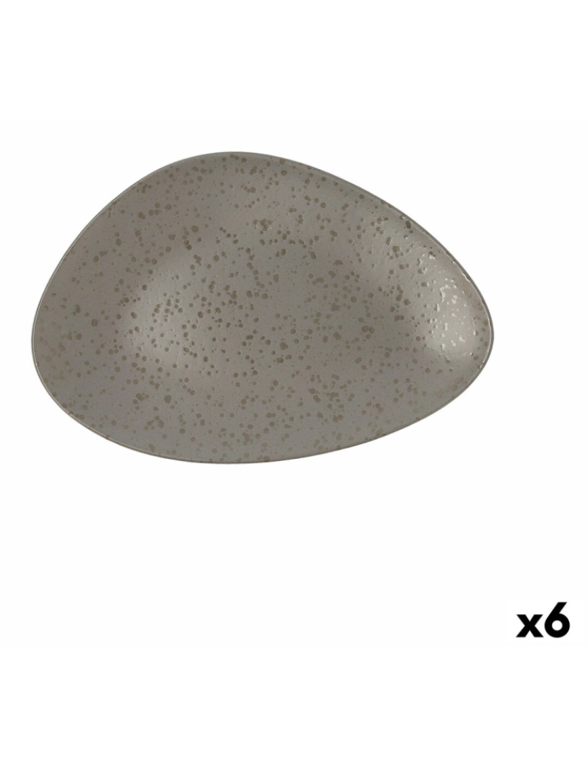 imagem de Prato de Jantar Ariane Oxide Triangular Cinzento Cerâmica Ø 29 cm (6 Unidades)1